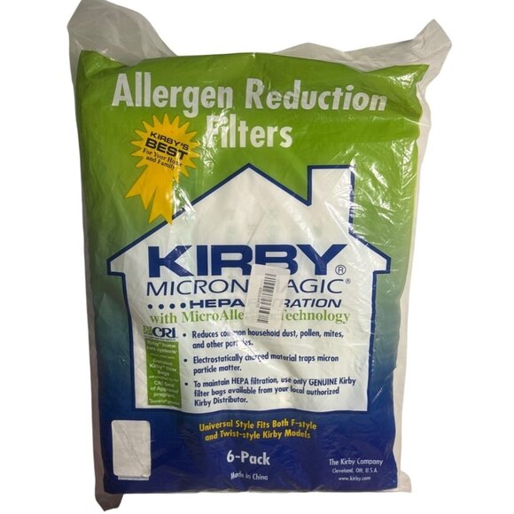 Kirby Micron Magic Filters 6-Pack HEPA Allergen Reduction F-Style & Twist-Style - Picture 1 of 4